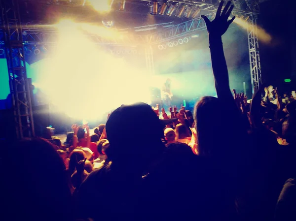 Crowd of people at concert — Stock Photo, Image
