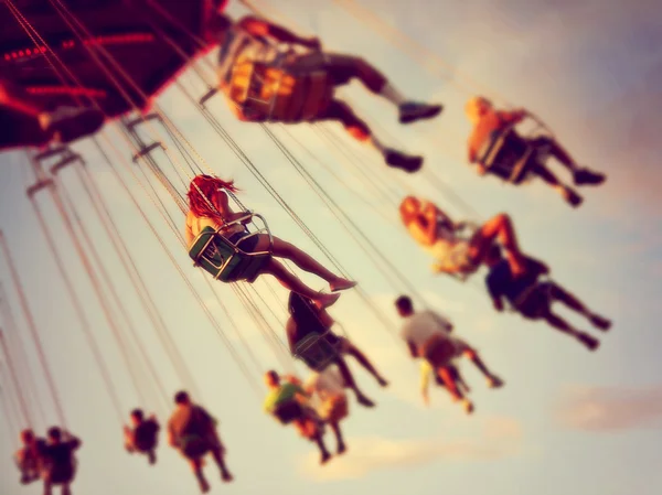 Ruské kolo v lunaparku — Stock fotografie