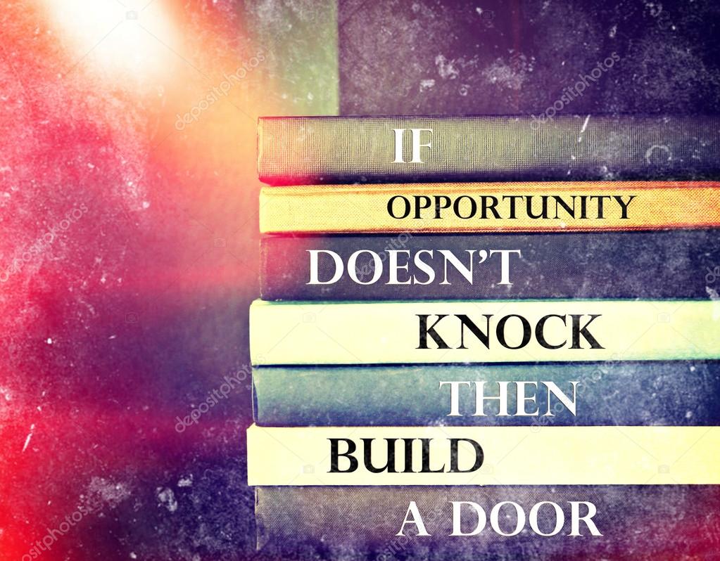 Inspirational quote with stack of books — Stock Photo © graphicphoto