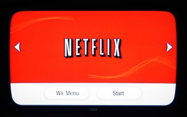 Netflix menu on the Wii channel clipart