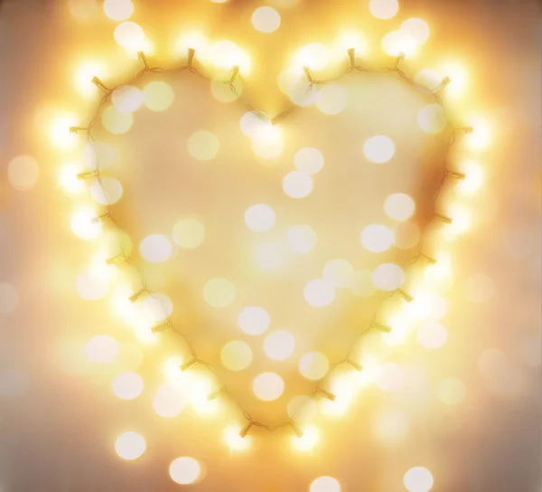 Heart in shape of lights — Stock Photo, Image