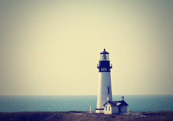 Lighthouse in fog