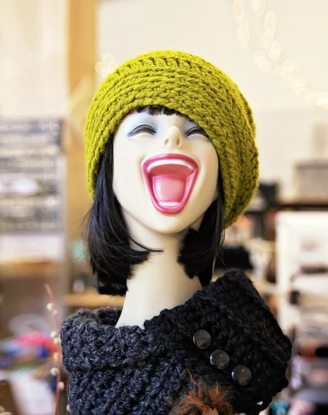 Mannequin laughing — Stock Photo, Image