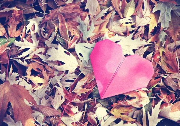 Discarded paper heart — Stock Photo, Image