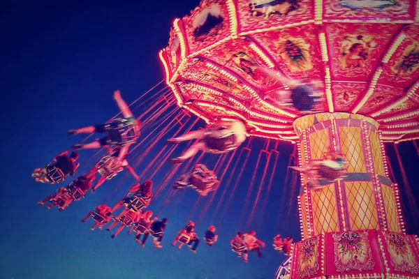 Fair ride at night — Stock Photo, Image