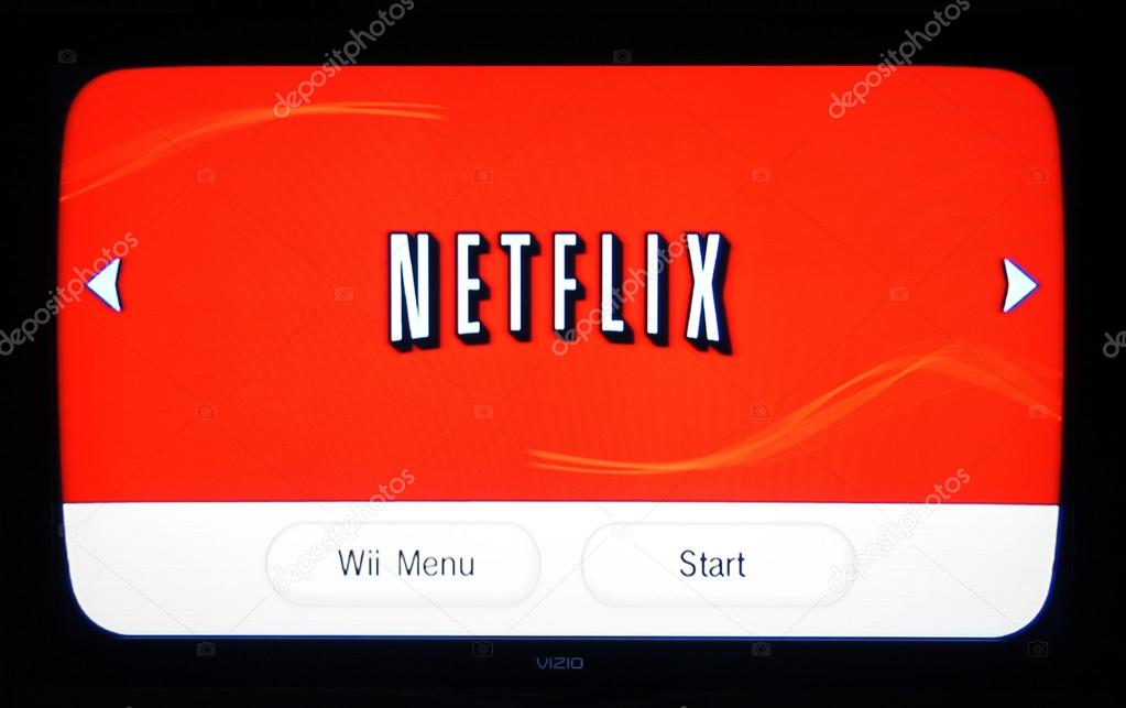 BOISE, IDAHO - DEC 27, 2013 : The Netflix menu on the Wii channel, a program used to stream movies, television shows and documentaries through the internet. December 27, 2013 in Boise, Idaho.