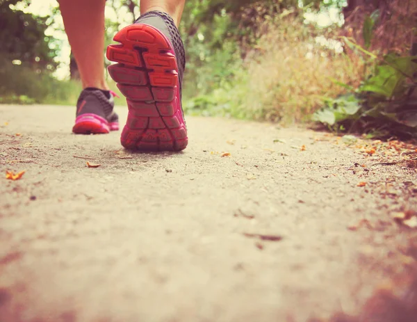 Athletic pair of legs jogging — Stock Photo, Image