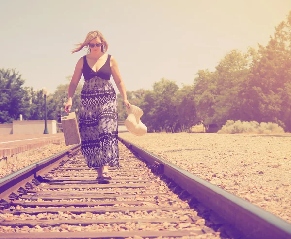 Girl Tied To Tracks