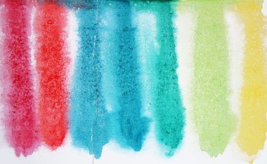 Renkli suluboya damlar