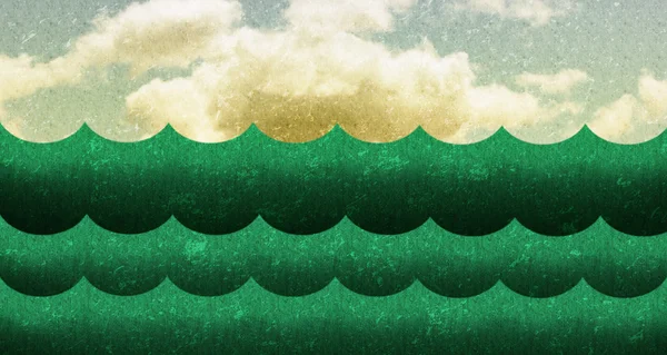 กระดาษเมฆและทะเล — ภาพถ่ายสต็อก