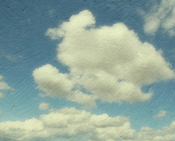 Vintage-Bild von blauem Himmel mit Wolken. — Stockfoto