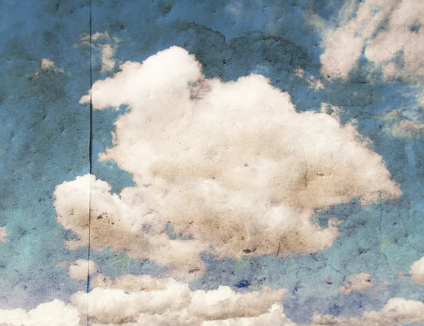 Vintage image of blue sky with clouds. — Stock Photo, Image