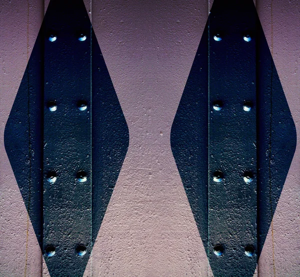 Surface métallique avec rivets — Photo