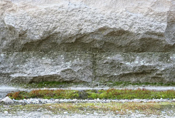 Roccia con erba o muschio — Foto Stock