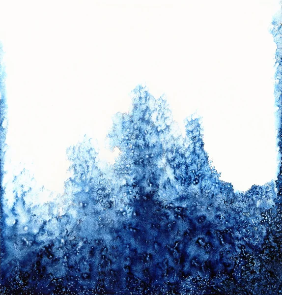 Blauwe NAT op natte abstracte aquarellen — Stockfoto