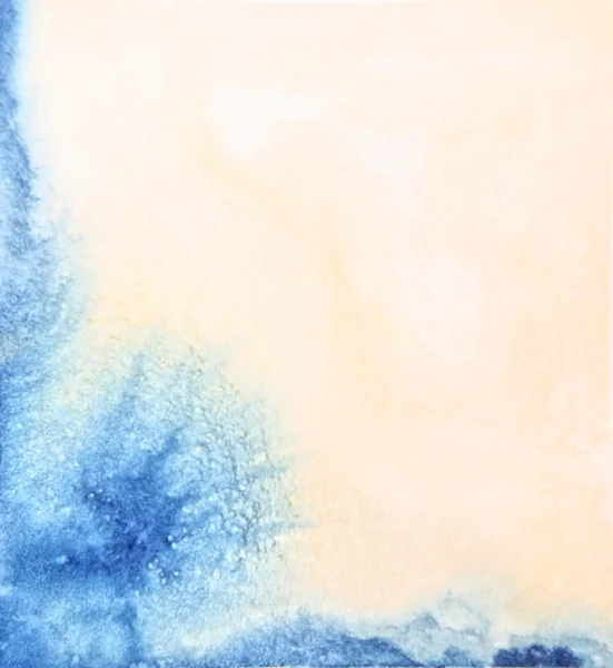 蓝湿湿的抽象水彩画 — 图库照片