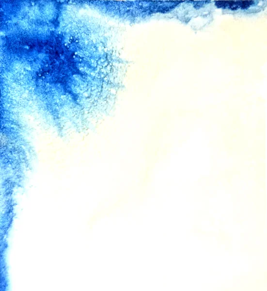 Blau nass auf nassen abstrakten Aquarellen — Stockfoto