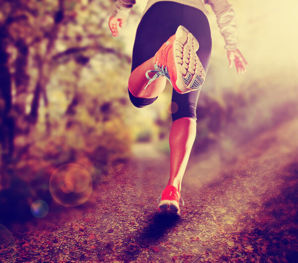 Athletic pair of legs running