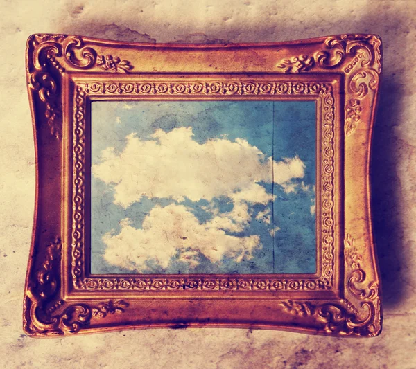 Fotoframe met wolk in het — Stockfoto