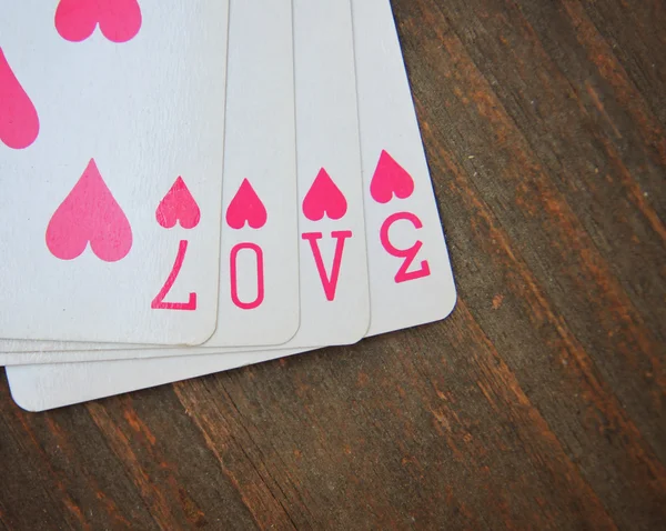 Cards with the word love — Stock Photo, Image