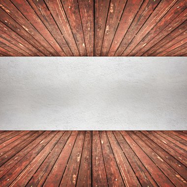 Ahşap duvarlar ile boş oda