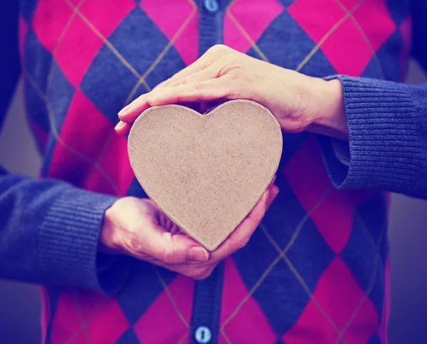 Hands holding valentines day heart — Stock Photo, Image