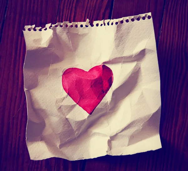 Painted paper heart — Stock Photo, Image