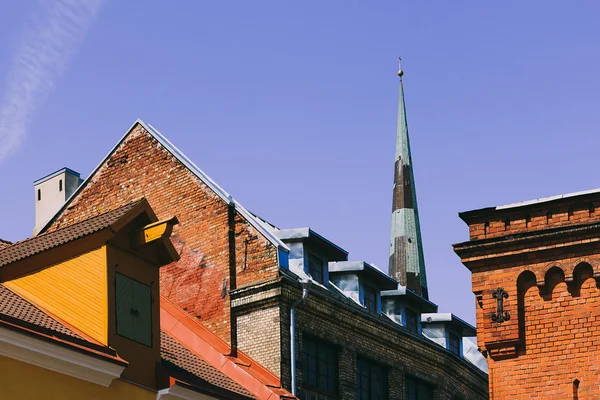 Telhados da Cidade Velha em Tallinn, Estónia — Fotografia de Stock