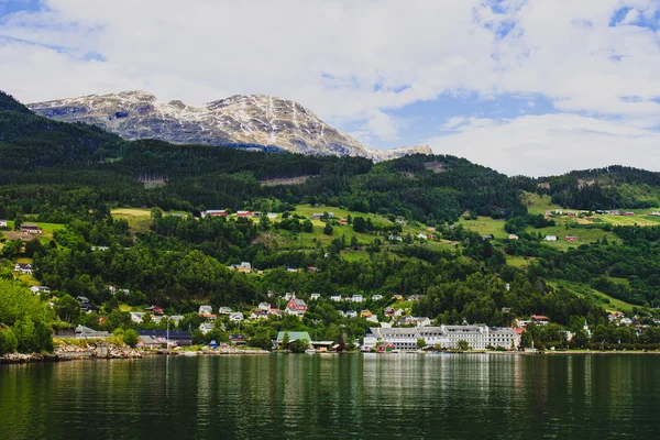 View of village Ulvik in Norway — стокове фото