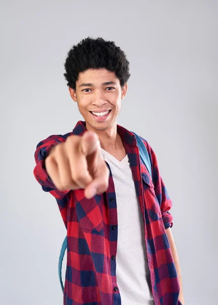 Man wijzende vinger — Stockfoto