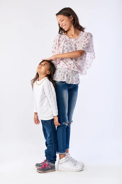 Mixed race sisters together — Stock Photo, Image