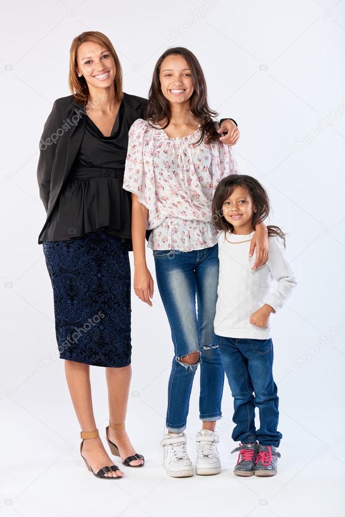 mixed race family