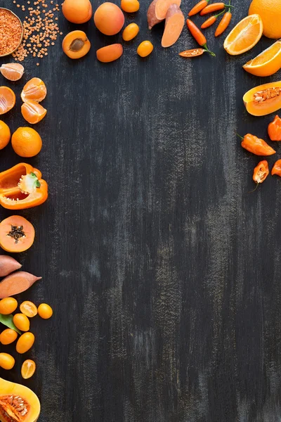 Помаранчеві фрукти та овочі — стокове фото