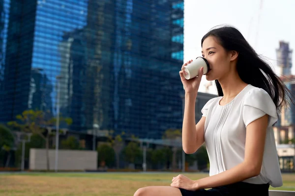 Donna d'affari pausa caffè — Foto Stock