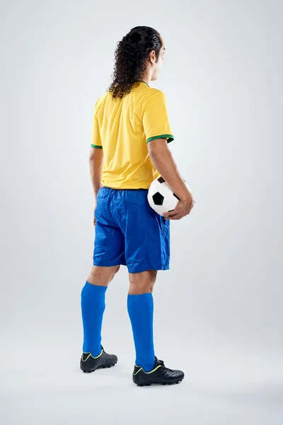 Бразилія футболіст — стокове фото