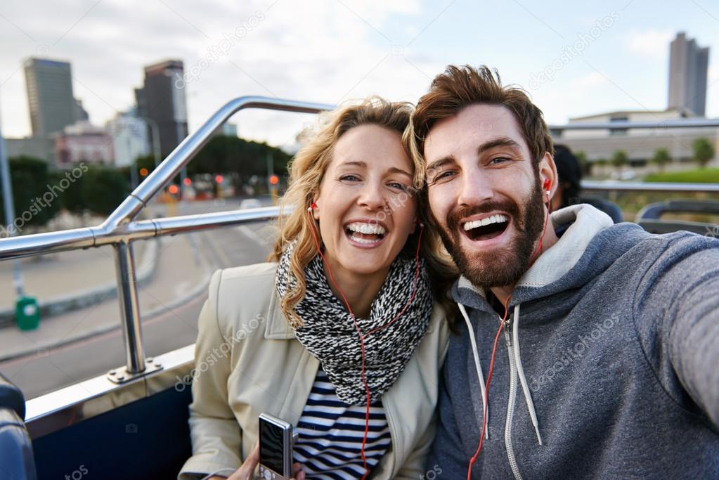 Tourist couple travel