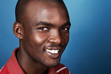 smiling african black man clipart