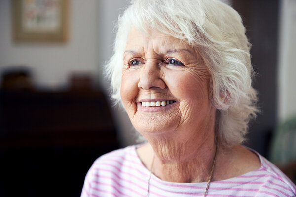 mature female smiling