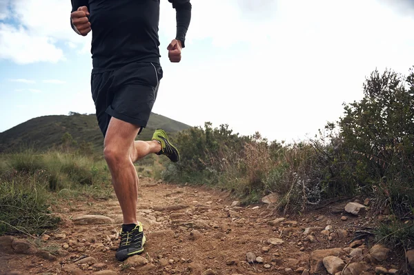 Trail running athlete exercising for fitness — Stock Photo, Image