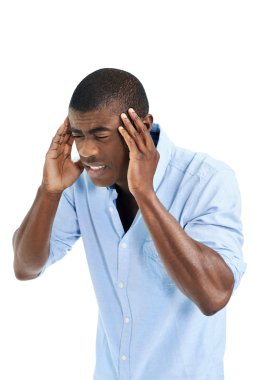 baş ağrısı ile Afrika adam