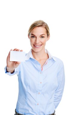 Genç exectuive busnesscard ile
