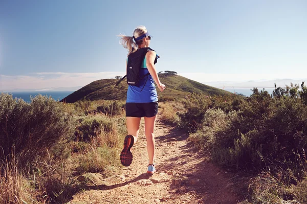 Woman workout for marathon fitness — Stock Photo, Image