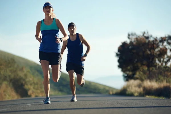 Entrenamiento de pareja para maratón —  Fotos de Stock