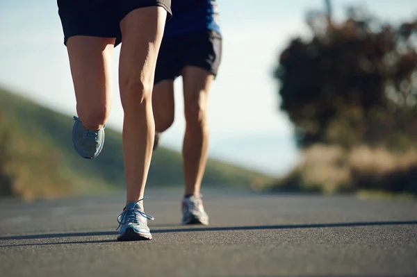 Treinamento de casal para maratona — Fotografia de Stock