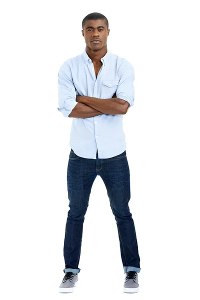 Hombre africano con los brazos cruzados —  Fotos de Stock