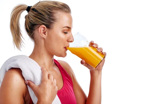 Woman getting ready for gym workout — Stock Photo, Image