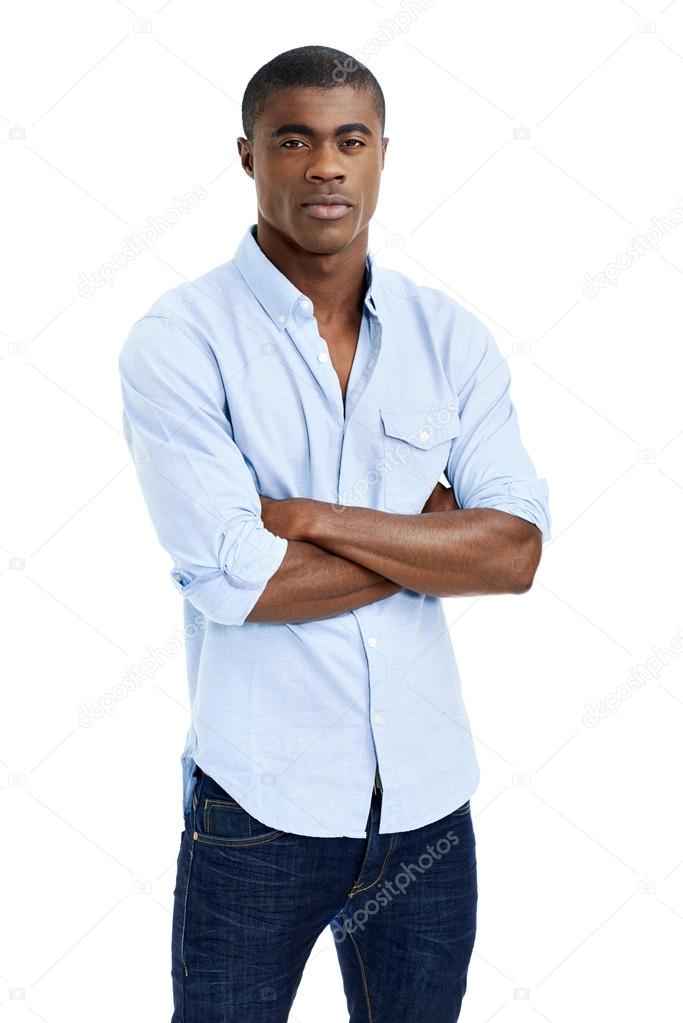 Negro africano con los brazos cruzados fotografía de stock © Daxiao