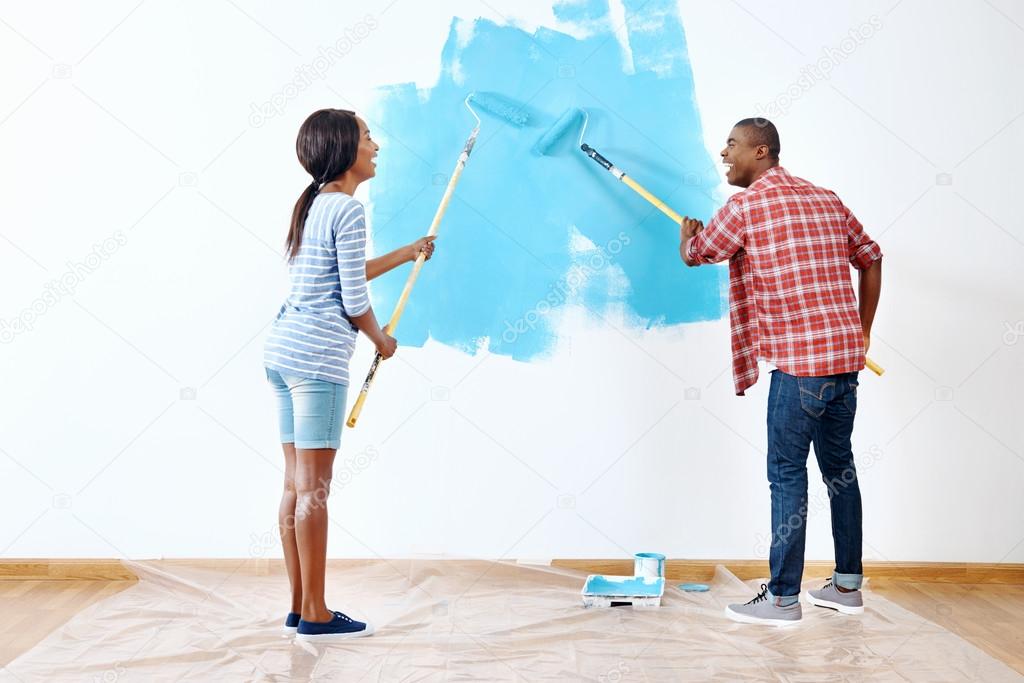 paint on apartment for african couple