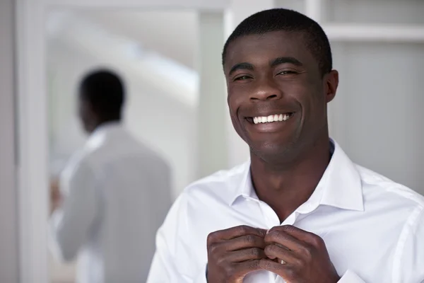 Business man getting ready — Stock Photo, Image