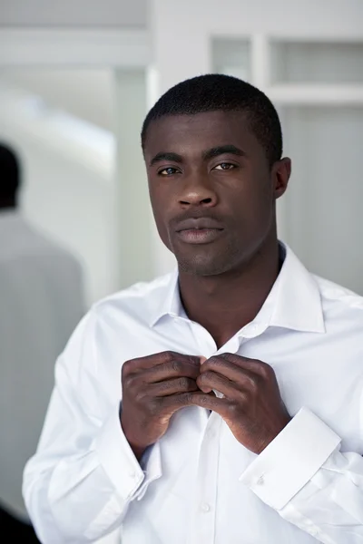 Business man getting ready — Stock Photo, Image